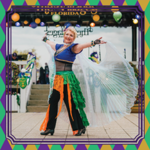 Mardi Gras belly dancer performer